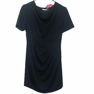 Kling Black Short Sleeve Asymmetrical Dress Sz 3